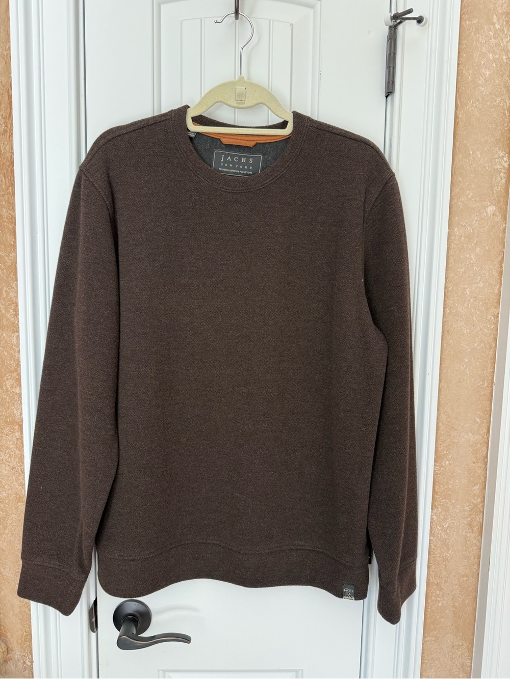 Men’s Jachs Classic Brown Crewneck Sweater - Size Medium